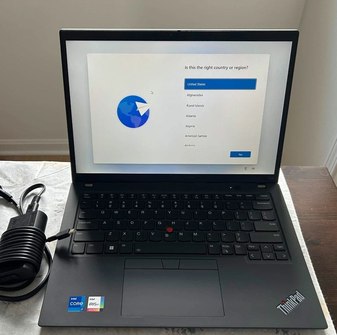 Lenovo ThinkPad T14s Gen 3 i7 1270P 512GB SSD 16GB RAM 65w Charger