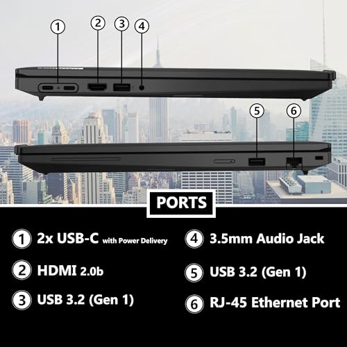Lenovo ThinkPad T16 Gen 3 Business Laptop 16  FHD  Display  Intel Ultra 5 125U  Beats i7 1355U   32GB DDR5 RAM  1TB SSD  5MB Webcam  WiFi 6E   BT  RJ 45  HDMI  Win 11 Pro  3 Yr Wty  AI Copilot   Black