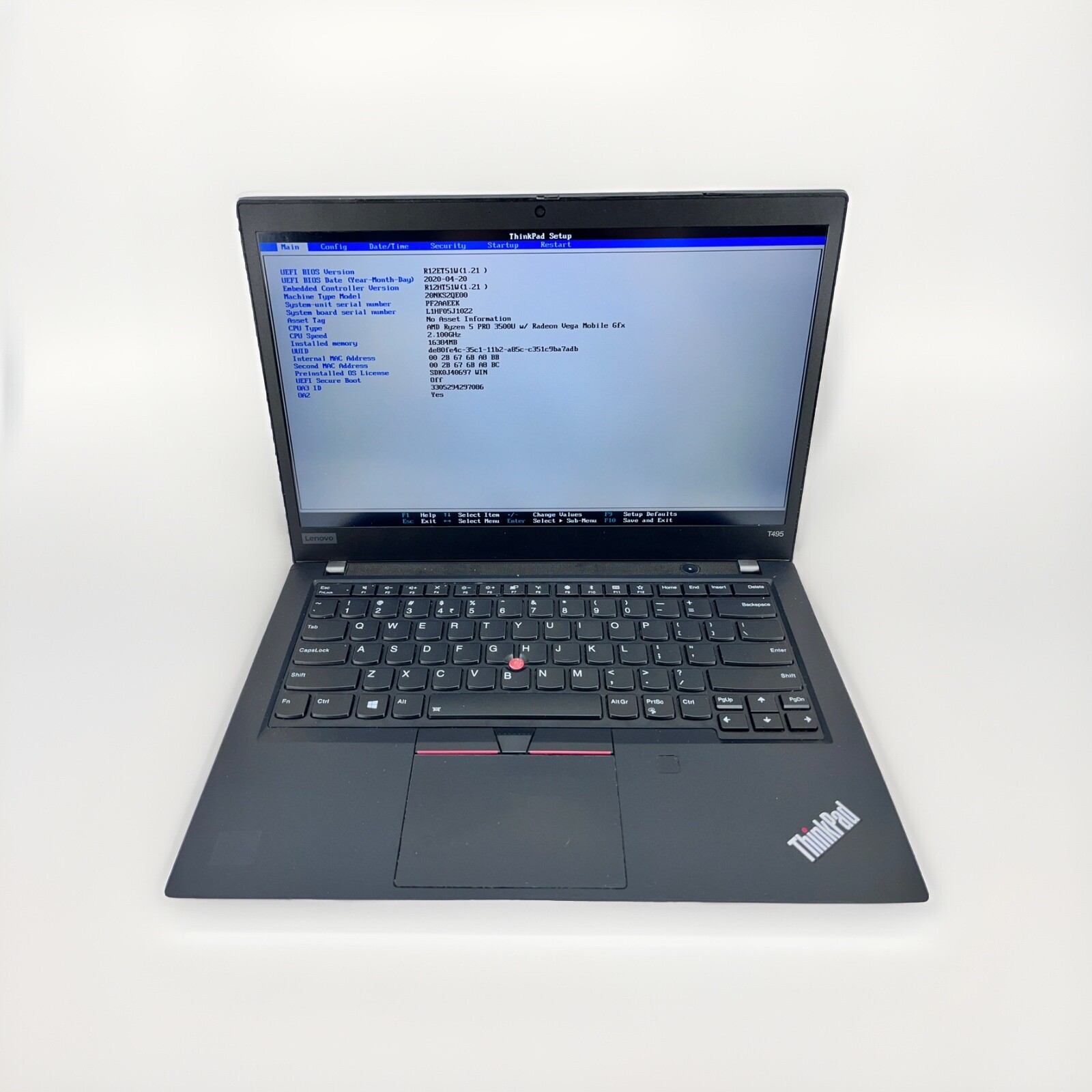 Lenovo ThinkPad T495 14" AMD Ryzen 5 PRO 3500U  Vega 16GB 512GB  Grade C