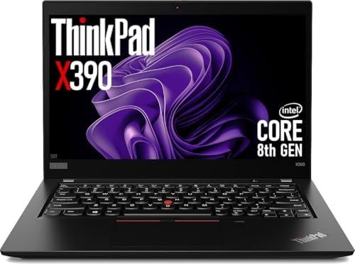 Lenovo Thinkpad X390 Laptop FHD de 13.3 pulgadas, Quad-Core i5-8265U hasta 3.9 GHz, 8 GB de RAM, 256 GB SSD, lector de huellas dactilares, HDMI, Windows 11 Pro (renovado)