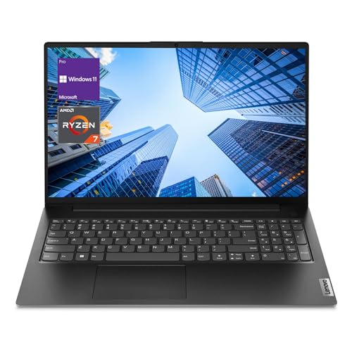 Lenovo V Series V15 Business Laptop  15 6 FHD Display  AMD Ryzen 7 7730U  40GB RAM  1TB SSD  Numeric Keypad  HDMI  RJ45  Webcam  Wi Fi  Windows 11 Pro  Black