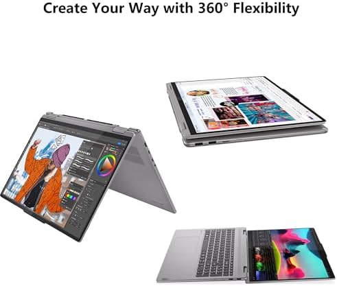 Lenovo Yoga 7 2 in 1 Laptop 16 WUXGA IPS Touch AMD 8 core Ryzen 7 8840HS  >i7 12700H  16GB RAM 512GB SSD for Creator Designer Business Professional Win11 ICP Hub PC