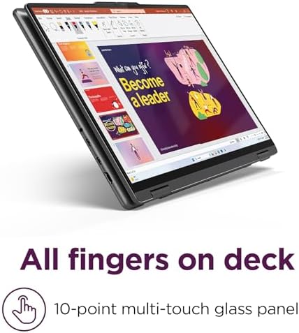 Lenovo Yoga 7 7i 2 in 1 Laptop  16 FHD  Touchscreen  AMD Ryzen 7 8840HS  Beat i7 1355U   16GB RAM  1TB SSD   AI PC  Backlit Keyboard  Fingerprint  FHD IR Webcam  WiFi 6E  Win 11 Home  Arctic Gray