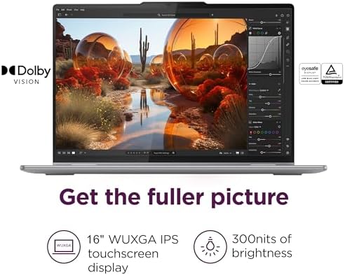 Lenovo Yoga 7 7i 2 in 1 Laptop  16 FHD  Touchscreen  AMD Ryzen 7 8840HS  Beat i7 1355U   16GB RAM  1TB SSD   AI PC  Backlit Keyboard  Fingerprint  FHD IR Webcam  WiFi 6E  Win 11 Home  Arctic Gray
