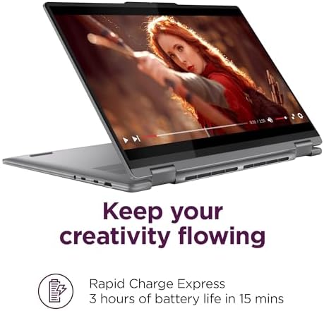 Lenovo Yoga 7 7i 2 in 1 Business Laptop  16 FHD  Touchscreen  AMD Ryzen 7 7735U  Beat i7 1255U   16GB RAM  1TB SSD  IST Precision Pen   Backlit  Fingerprint  FHD IR Webcam  Win 11 Pro  Arctic Grey