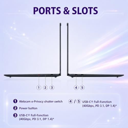Lenovo Yoga Slim 7X AI PC Laptop  14 5 3K OLED 90Hz Touch  Snapdragon X Elite 12 Core 45 Tops NPU  16GB LPDDR5X  1TB SSD  Win 11 Pro  WiFi 7  Backlit KB  FHD IR Cam with E Shutter