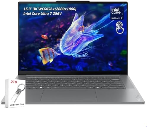 Lenovo Yoga Slim 7X AI PC Laptop  14 5 3K OLED 90Hz Touch  Snapdragon X Elite 12 Core 45 Tops NPU  16GB LPDDR5X  1TB SSD  Win 11 Pro  WiFi 7  Backlit KB  FHD IR Cam with E Shutter