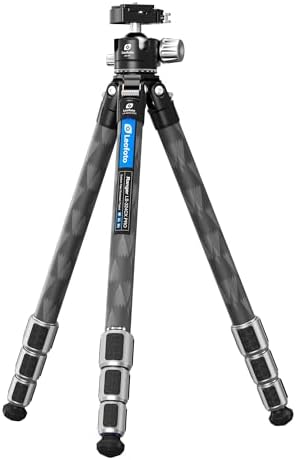 Leofoto LS 324CX LH 40LR Travel Tripod  Ranger Series  Carbon Fiber  4 Leg Sections  Lightweight  Ball Head Set