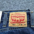 Levis 505 Jeans Mens 38x30 Blue Regular Fit Straight Leg Denim 100  Cotton NWT