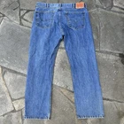 Levis 505 Mens Jeans 38x30 Blue Straight Leg Denim Medium Wash Regular Fit