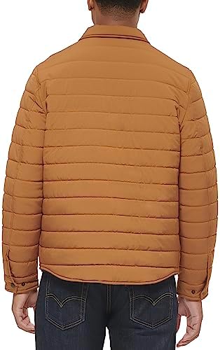 Levis Mens Quilted Stretch Bomber Shirt Jacket