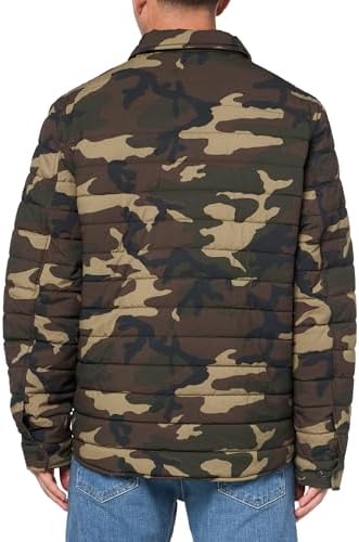 Levis Mens Quilted Stretch Bomber Shirt Jacket