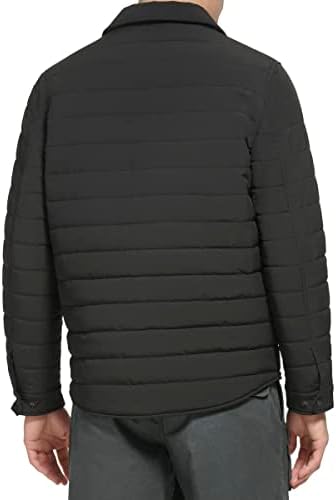 Levis Mens Quilted Stretch Bomber Shirt Jacket