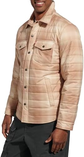 Levis Mens Quilted Stretch Bomber Shirt Jacket