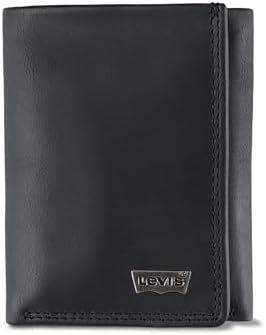 Levis Mens RFID Trifold Wallet Sleek and Slim Includes ID Window and Credit Card Holder
