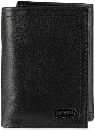 Levis Mens RFID Trifold Wallet Sleek and Slim Includes ID Window and Credit Card Holder