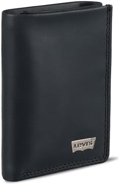 Levis Mens RFID Trifold Wallet Sleek and Slim Includes ID Window and Credit Card Holder