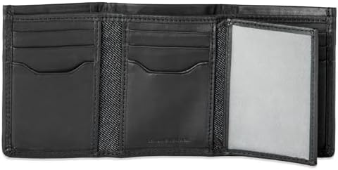 Levis Mens RFID Trifold Wallet Sleek and Slim Includes ID Window and Credit Card Holder