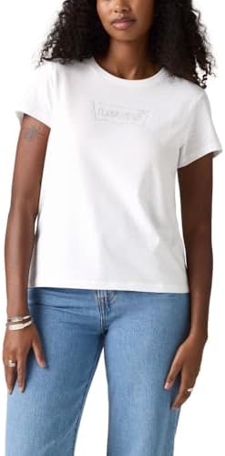 Levis Womens Perfect Crewneck Tee Shirt  Also Available in Plus 