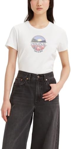 Levis Womens Perfect Crewneck Tee Shirt  Also Available in Plus 