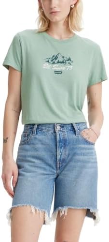 Levis Womens Perfect Crewneck Tee Shirt  Also Available in Plus 