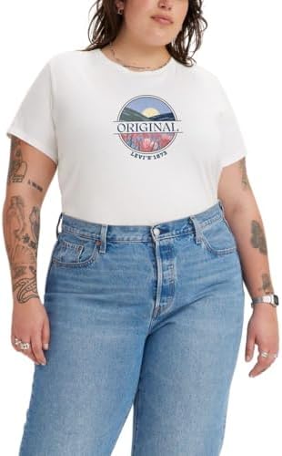 Levis Womens Perfect Crewneck Tee Shirt  Also Available in Plus 