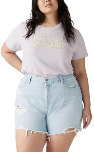 Levis Womens Perfect Crewneck Tee Shirt  Also Available in Plus 