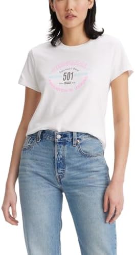 Levis Womens Perfect Crewneck Tee Shirt  Also Available in Plus 