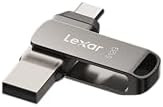 Lexar 128GB JumpDrive Dual Drive D400 USB 3 2 Type C & Type A Flash Drive for Storage Expansion  Photo Back up for iPhone 15  Up to 130MB/s  Metal Housing & Swivel Design  Titanium  LJDD400128G BNQNU 