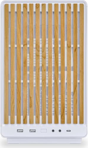 Lian Li A3 26 3L Micro Form Factor Chassis   Wood Front & Side Tempered Glass Panel   Supports 360mm AIO Modularity Design for M ATX  ITX Motherboard DAN Cases Collaboration   White  A3W WDG 