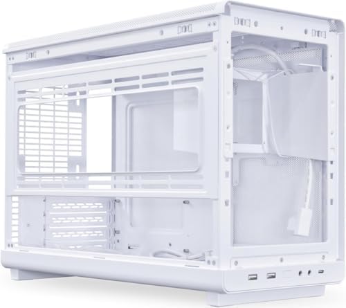Lian Li A3 26 3L Micro Form Factor Chassis   Wood Front & Side Tempered Glass Panel   Supports 360mm AIO Modularity Design for M ATX  ITX Motherboard DAN Cases Collaboration   White  A3W WDG 