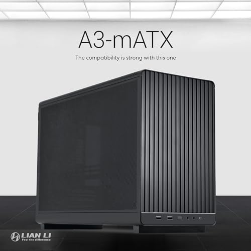 Lian Li A3 mATX 26 3L Micro Form Factor Chassis Flexible Power Supply Installation No Fans Included Supports 360mm AIO Modularity Design For M ATX and ITX Motherboard DAN Collaboration Black   A3X US