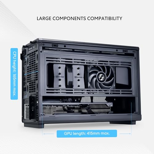 Lian Li A3 mATX 26 3L Micro Form Factor Chassis Flexible Power Supply Installation No Fans Included Supports 360mm AIO Modularity Design For M ATX and ITX Motherboard DAN Collaboration Black   A3X US