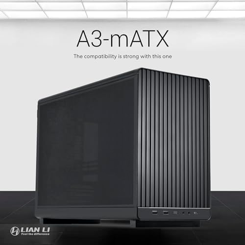 Lian Li A3 mATX 26 3L Micro Form Factor Chassis Flexible Power Supply Installation No Fans Included Supports 360mm AIO Modularity Design For M ATX and ITX Motherboard DAN Collaboration Black   A3X US