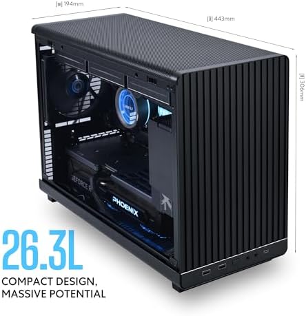 Lian Li A3 mATX 26 3L Micro Form Factor Chassis Flexible Power Supply Installation No Fans Included Supports 360mm AIO Modularity Design For M ATX and ITX Motherboard DAN Collaboration Black   A3X US