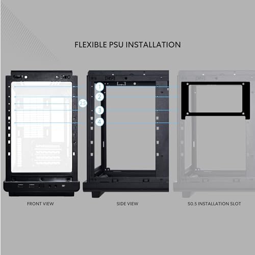 Lian Li A3 mATX 26 3L Micro Form Factor Chassis Flexible Power Supply Installation No Fans Included Supports 360mm AIO Modularity Design For M ATX and ITX Motherboard DAN Collaboration Black   A3X US