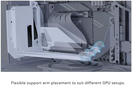 Lian Li ATX PC Case 4 Slots Vertical GPU Kit  VG4v4    Premium Gen 5 Riser Cable PCI E 5 0 x16 200mm  PCIe 3 0/4 0 Compatible  Adjustable Position   Fits Most PC Cases  VG4v4 White 