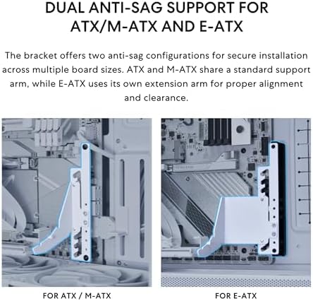 Lian Li ATX PC Case 4 Slots Vertical GPU Kit  VG4v4    Premium Gen 5 Riser Cable PCI E 5 0 x16 200mm  PCIe 3 0/4 0 Compatible  Adjustable Position   Fits Most PC Cases  VG4v4 White 