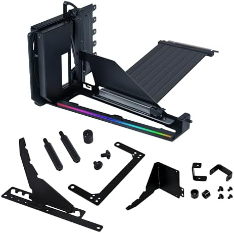 Lian Li ATX PC Case 4 Slots Vertical GPU Kit  VG4v4    Premium Gen 5 Riser Cable PCI E 5 0 x16 200mm  PCIe 3 0/4 0 Compatible  Adjustable Position   Fits Most PC Cases  VG4v4 White 