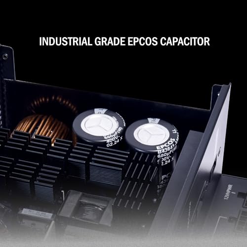 Lian Li Fuente de alimentación modular completa Edge Series-1300W, 80 Plus Platinum-ATX 3.0, 3.1-PCIE 5.1-Diseño en forma de L para carcasa de doble cámara, ventilador FDB de 4.724 in, soporta hasta 4