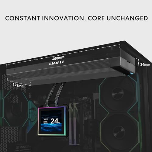Lian Li Hydroshift II S LCD 360TL ARGB Liquid CPU Cooler   360mm AIO   3 4 IPS LCD Square Screen   Daisy Chain   Low Noise   Intel LGA 1851/1700  AMD AM5/AM4 3X TL120 ARGB Fan   Black  HS2LCDS36TB