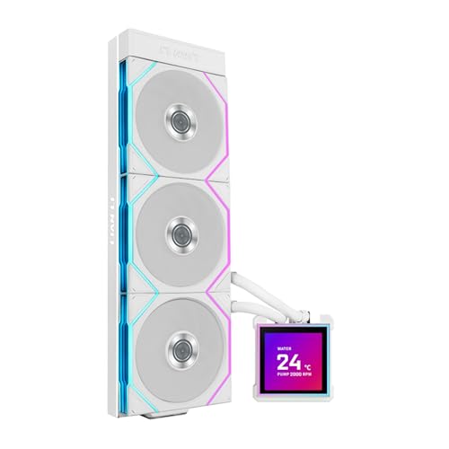 Lian Li Hydroshift II S LCD 360TL ARGB Liquid CPU Cooler   360mm AIO   3 4 IPS LCD Square Screen   Daisy Chain   Low Noise   Intel LGA 1851/1700  AMD AM5/AM4 3X TL120 ARGB Fan   Black  HS2LCDS36TB
