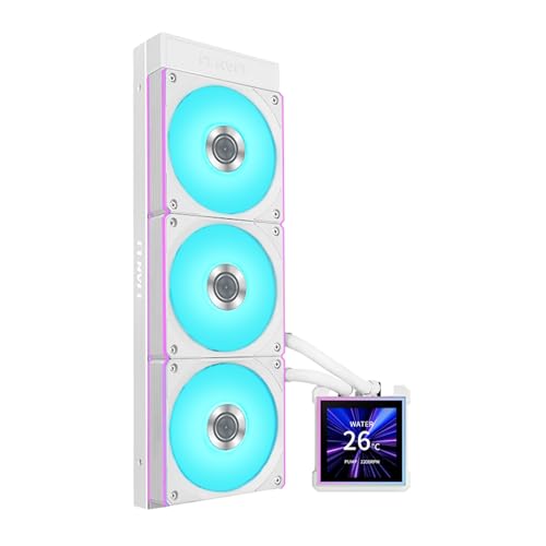 Lian Li Hydroshift II S LCD 360TL ARGB Liquid CPU Cooler   360mm AIO   3 4 IPS LCD Square Screen   Daisy Chain   Low Noise   Intel LGA 1851/1700  AMD AM5/AM4 3X TL120 ARGB Fan   Black  HS2LCDS36TB