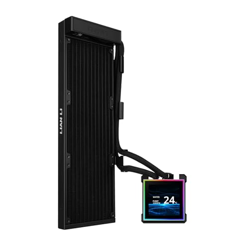 Lian Li Hydroshift II LCD S 360TL ARGB Liquid CPU Cooler   360mm AIO   3 4 IPS LCD Square Screen   Daisy Chain   Low Noise   Intel LGA 1851/1700  AMD AM5/AM4 3X TL120 ARGB Fan   White  HS2LCDS36TW 