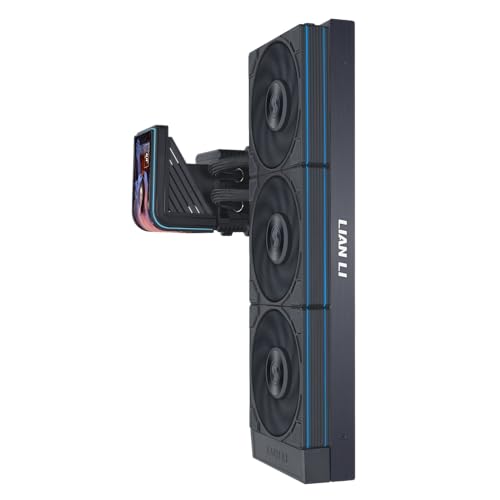 Lian Li Hydroshift II OLED Curved 360P28 V2 Liquid CPU Cooler   360mm AIO   3x120mm P28V2 Fans   6 67 Screen   3D Animation Effects   Daisy Chain  LGA 1851/1700  AMD AM5/4  Black  HS2OLDC36PB
