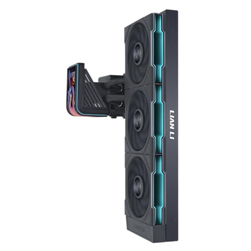 Lian Li Hydroshift II OLED Curved 360TL RGB Liquid CPU Cooler   360mm AIO   3x120mm TL Flex Fans   6 67 Screen   3D Animation Effects   Low Noise   LGA 1851/1700  AMD AM5/4  Black  HS2OLDC36TB