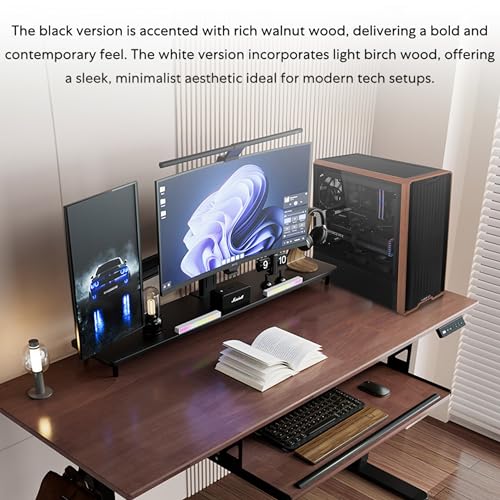 Lian Li LANCOOL 217 Genuine Walnut Wood Computer Case Mid Tower ATX PC Case with 5 Pre Installed PWM Fans 2x170mm 2x120mm & 1x140mm Flexible PSU & Cable Installation Black LAN217X