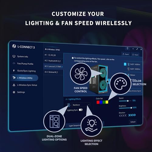 Lian Li LANCOOL 217 INF Infinity Mirror Computer Case  Mid Tower ATX PC Case w/ 3 Pre Installed Fans  2x170mm ARGB Fans  1x140mm  Front Mirror Glass Panel  Optimized Airflow   Black  LANCOOL 217INFX