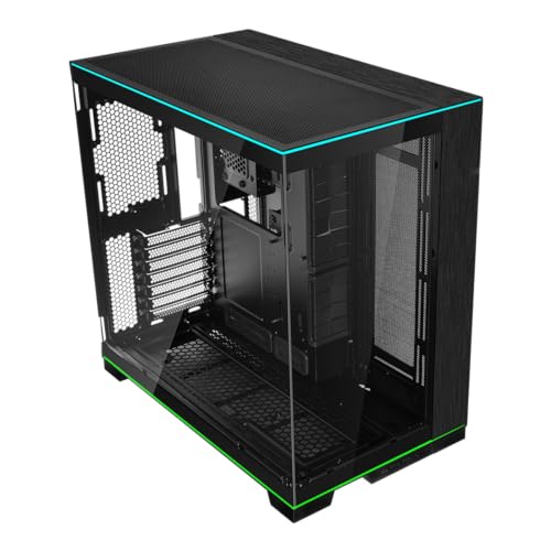 Lian Li Funda de doble cámara O11D EVO RGB E-ATX para juegos - Tiras de iluminación ARGB - Radiador de hasta 16.535 in - Manejo de cables - Paneles frontales y laterales de vidrio templado - Chasis
