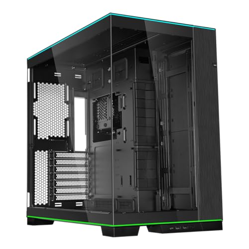 Lian Li Funda de doble cámara O11D EVO RGB E-ATX para juegos - Tiras de iluminación ARGB - Radiador de hasta 16.535 in - Manejo de cables - Paneles frontales y laterales de vidrio templado - Chasis